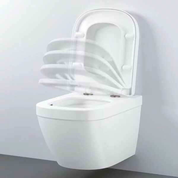 Set vas wc suspendat cu capac softclose si bideu Euro Ceramic Rimless Triple Vortex GROHE